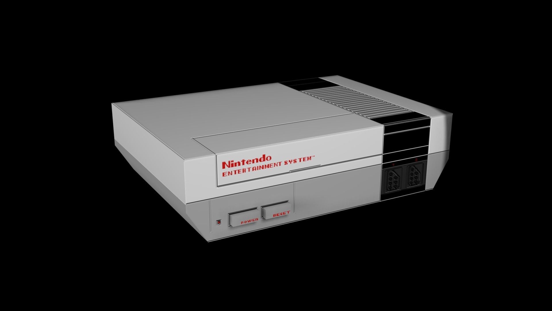 Nes Nintendo Entertainment System Low-poly 3D model_2