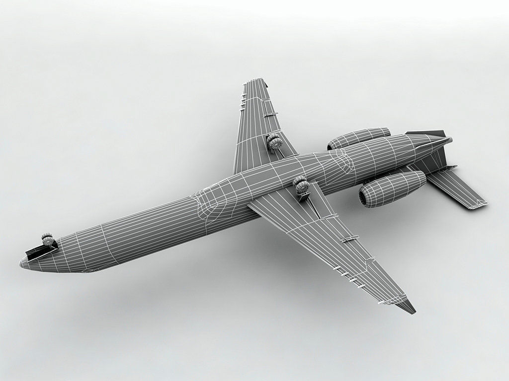 Embraer ERJ 145 - Continental Express Low-poly 3D model_2