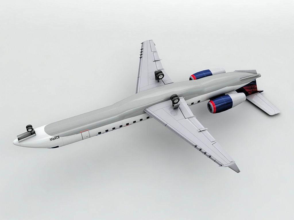 Embraer ERJ 145 - Delta Airlines Low-poly 3D model_1