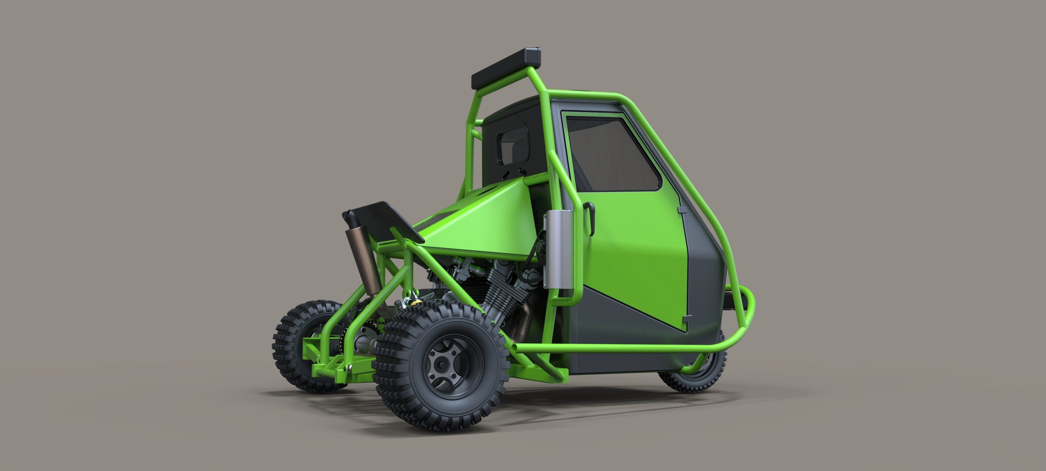 Ape rally car 3D model_11