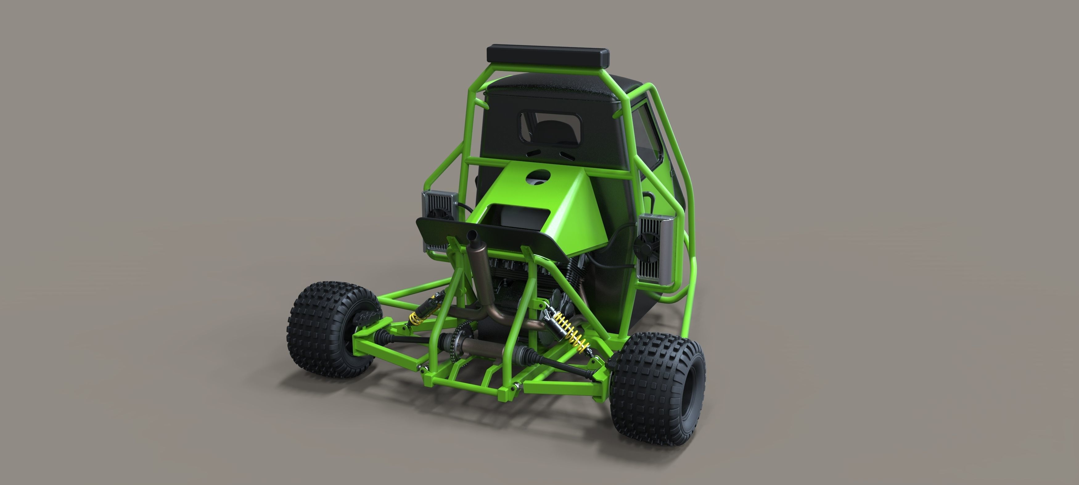 Ape rally car 3D model_12