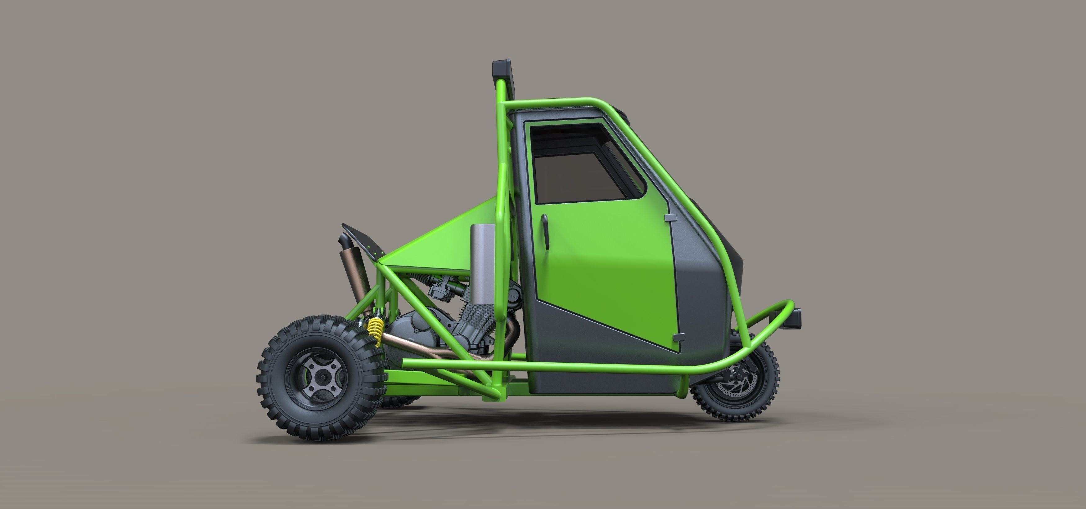 Ape rally car 3D model_7
