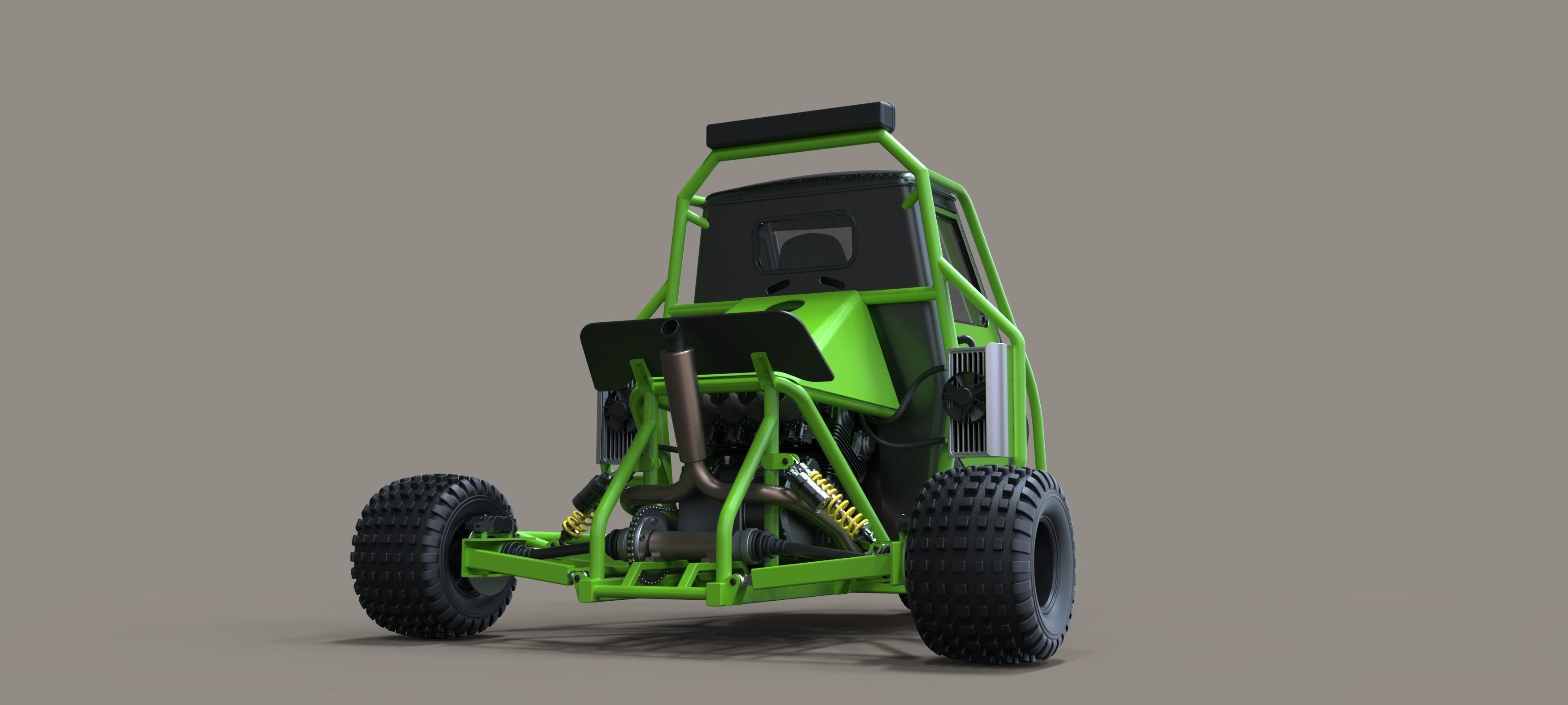 Ape rally car 3D model_13