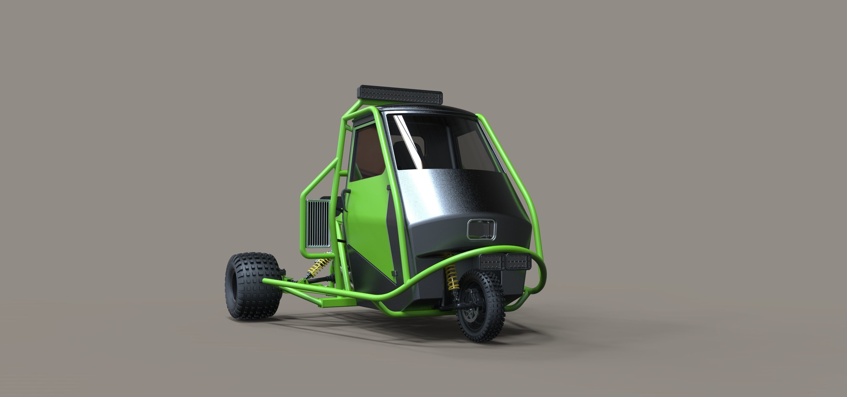 Ape rally car 3D model_4