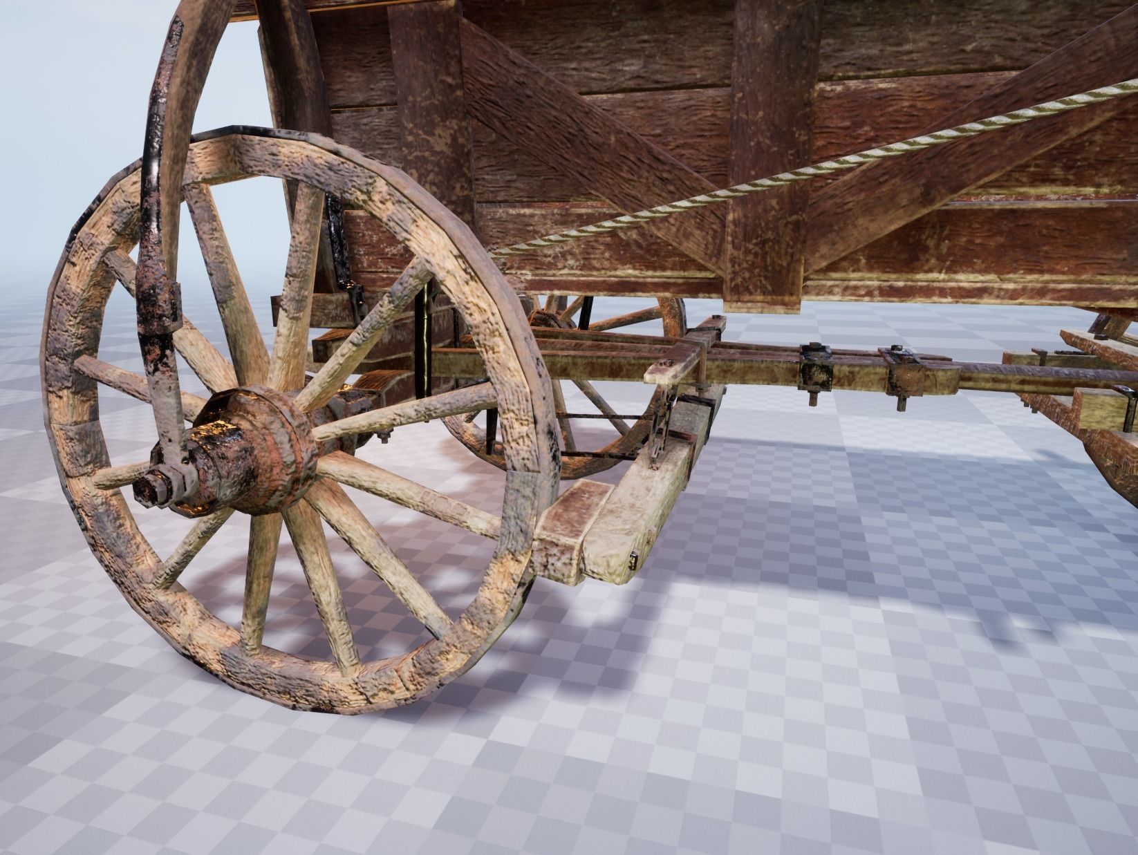 Horse Cart UE4 Ready Low-poly 3D model_16