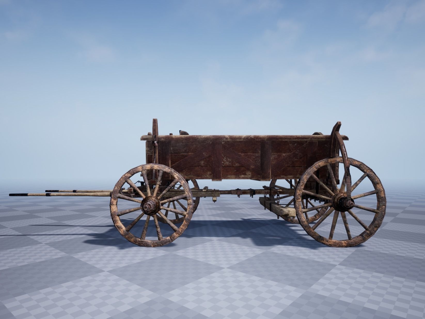 Horse Cart UE4 Ready Low-poly 3D model_12