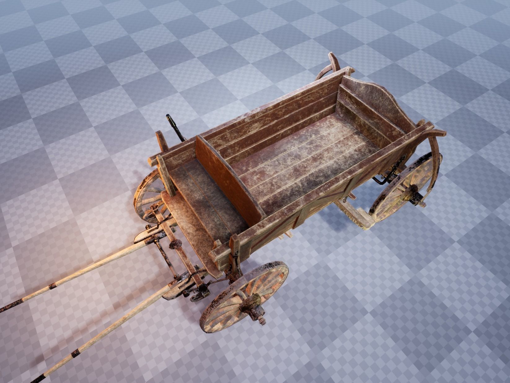 Horse Cart UE4 Ready Low-poly 3D model_8