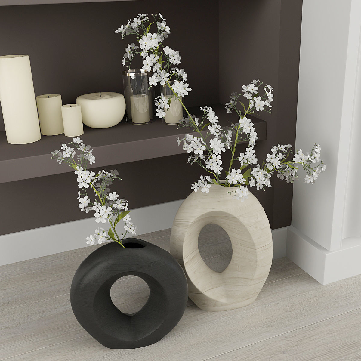 Fireplace and Decor 19 3D model_4