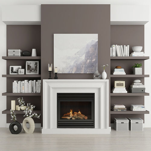 Fireplace and Decor 19 3D model