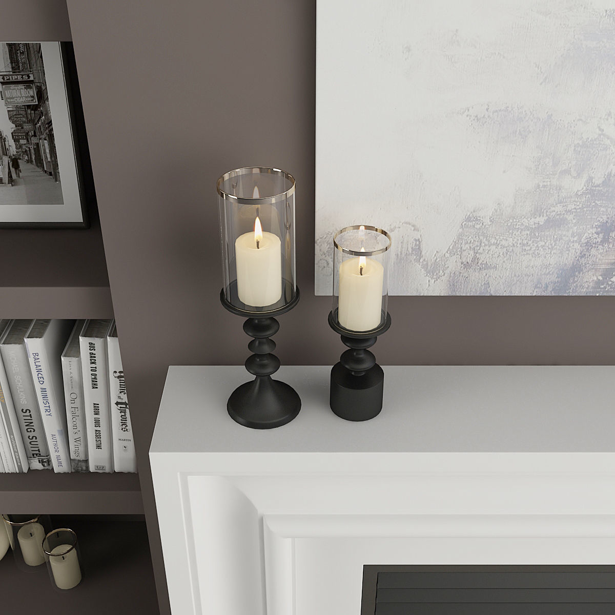 Fireplace and Decor 19 3D model_3