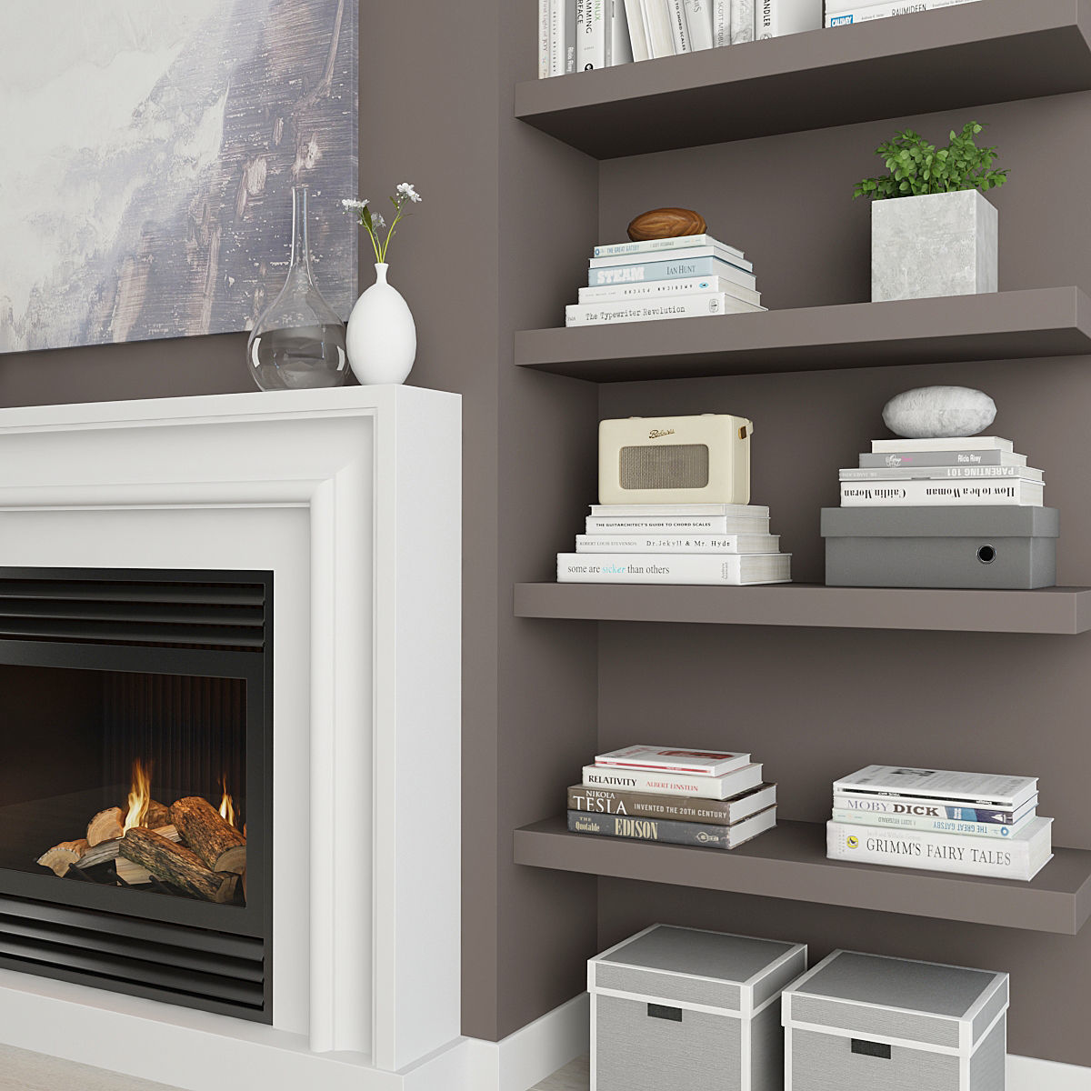 Fireplace and Decor 19 3D model_2