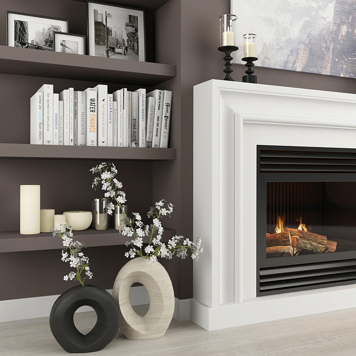 Fireplace and Decor 19 3D model_1