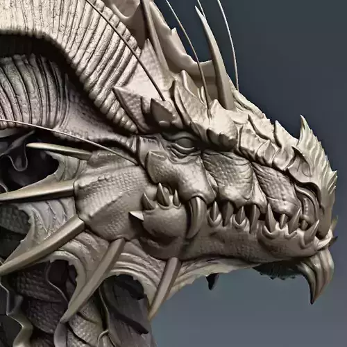 Dragon bust 3D print model