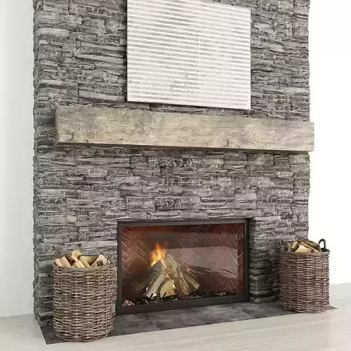 Stone Fireplace