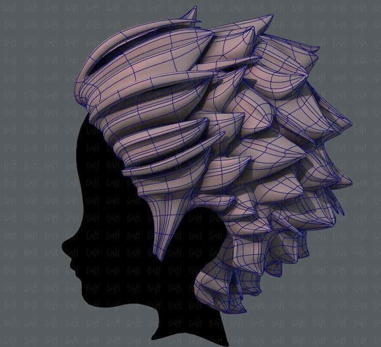 3D Hair style for boy V20 Low-poly 3D model_15