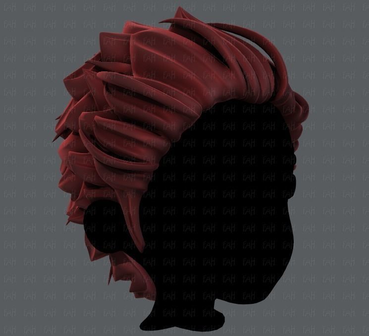3D Hair style for boy V20 Low-poly 3D model_2