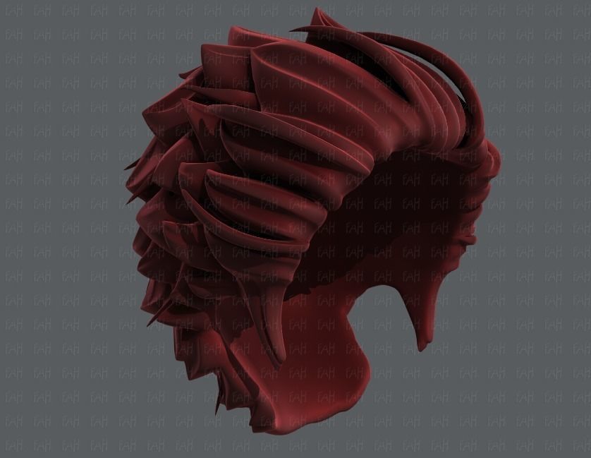 3D Hair style for boy V20 Low-poly 3D model_41