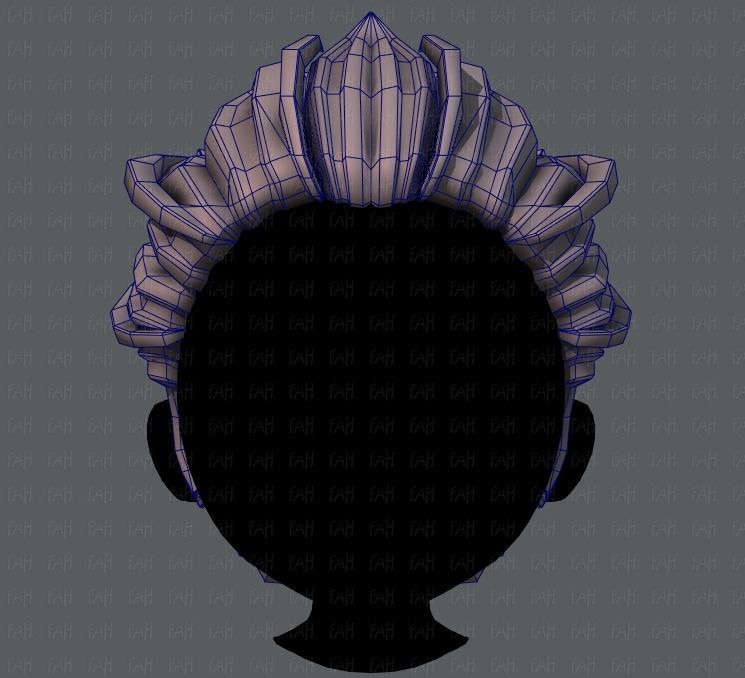 3D Hair style for boy V20 Low-poly 3D model_25