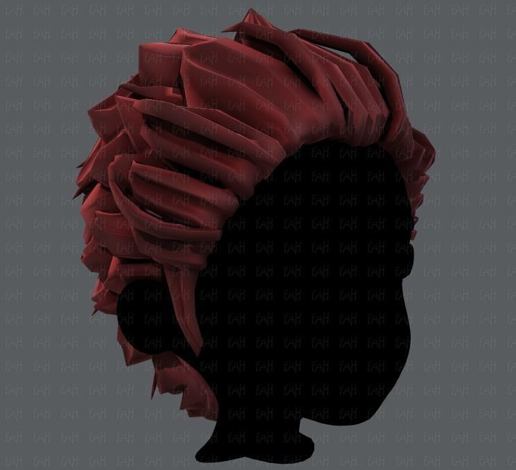 3D Hair style for boy V20 Low-poly 3D model_18