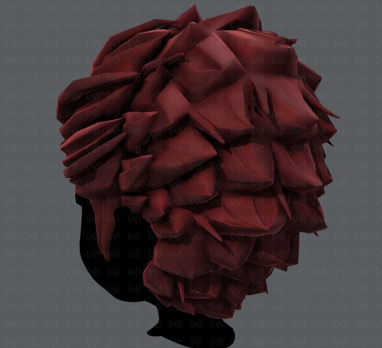 3D Hair style for boy V20 Low-poly 3D model_22