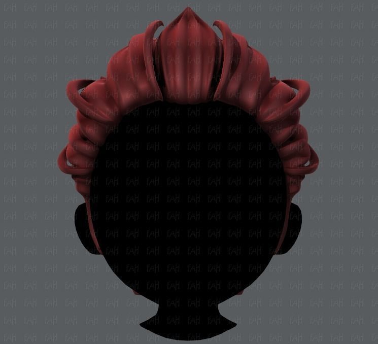 3D Hair style for boy V20 Low-poly 3D model_1