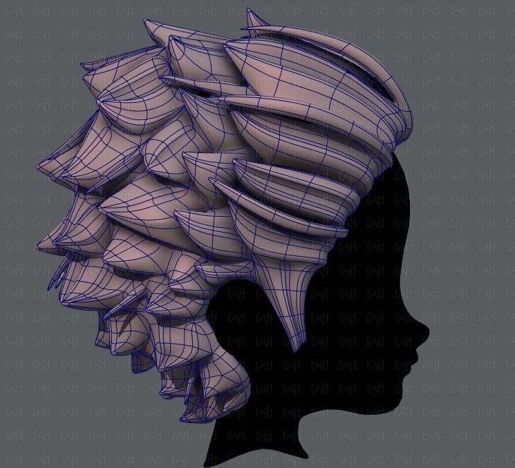3D Hair style for boy V20 Low-poly 3D model_11