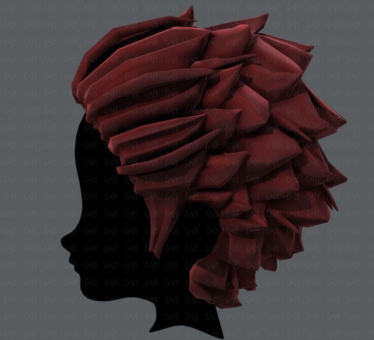 3D Hair style for boy V20 Low-poly 3D model_23
