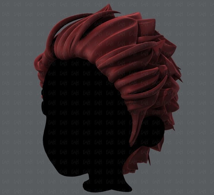 3D Hair style for boy V20 Low-poly 3D model_8