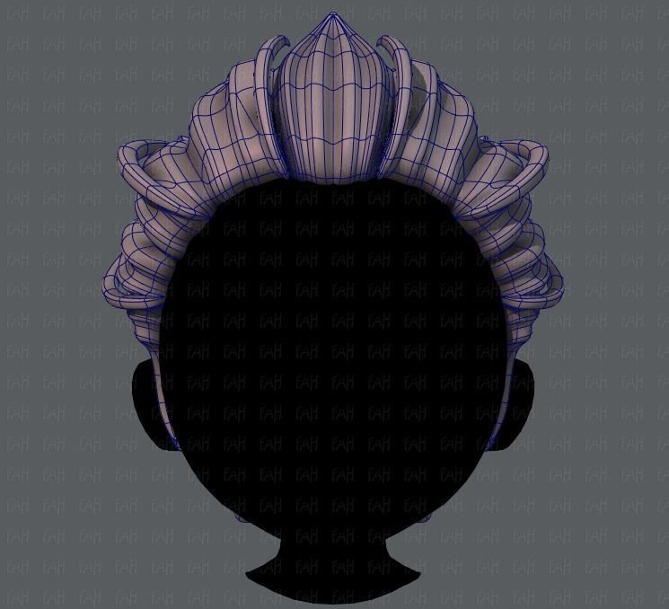 3D Hair style for boy V20 Low-poly 3D model_9