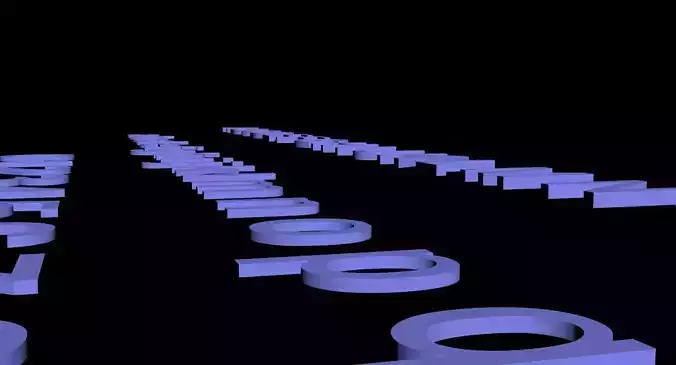 3D Alphabet group of letters