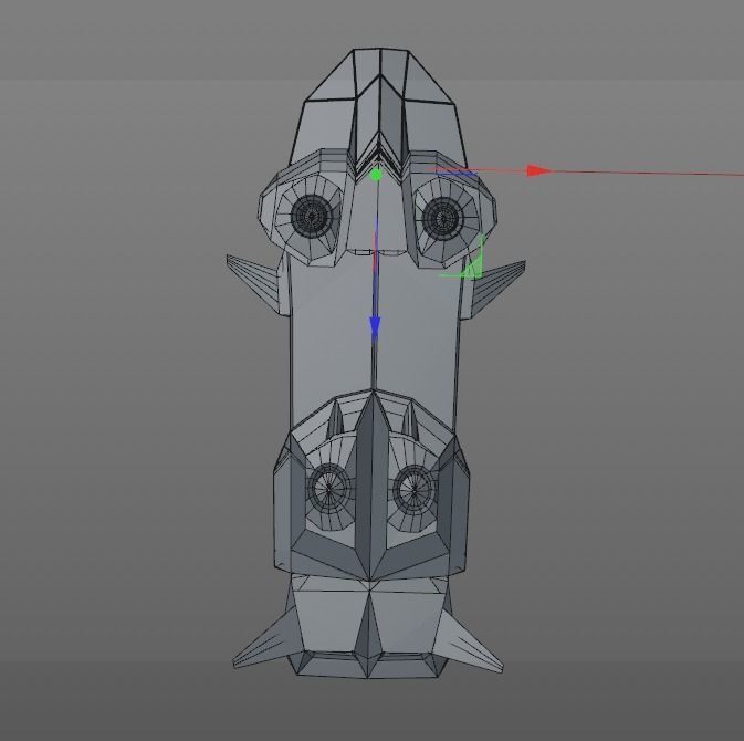 space hover board Low-poly 3D model_6