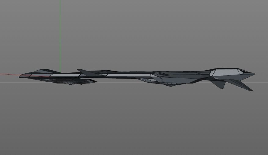 space hover board Low-poly 3D model_7