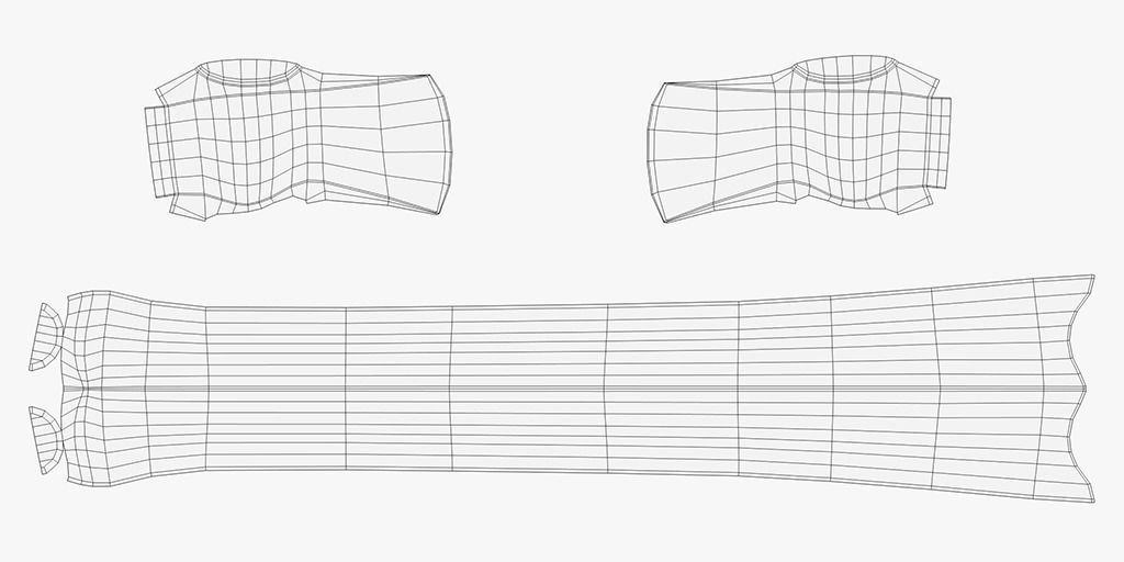 Wood Axe Low-poly 3D model_11