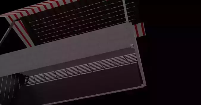 Tribune metal stand with awning