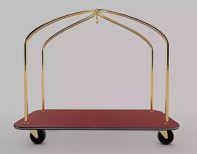 Hotel-Cart-Trolley gold and luggage cart with wheels