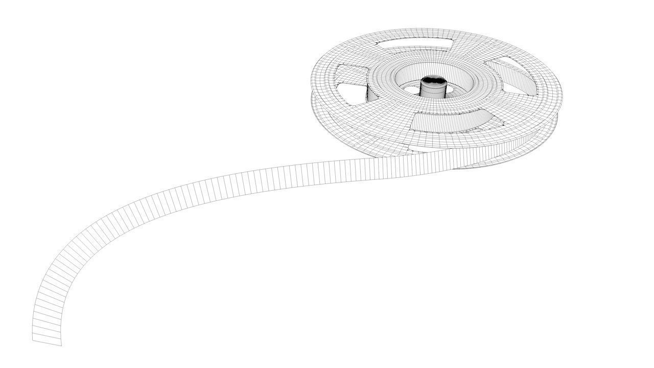 Film-Reel two film reels 3D model_3