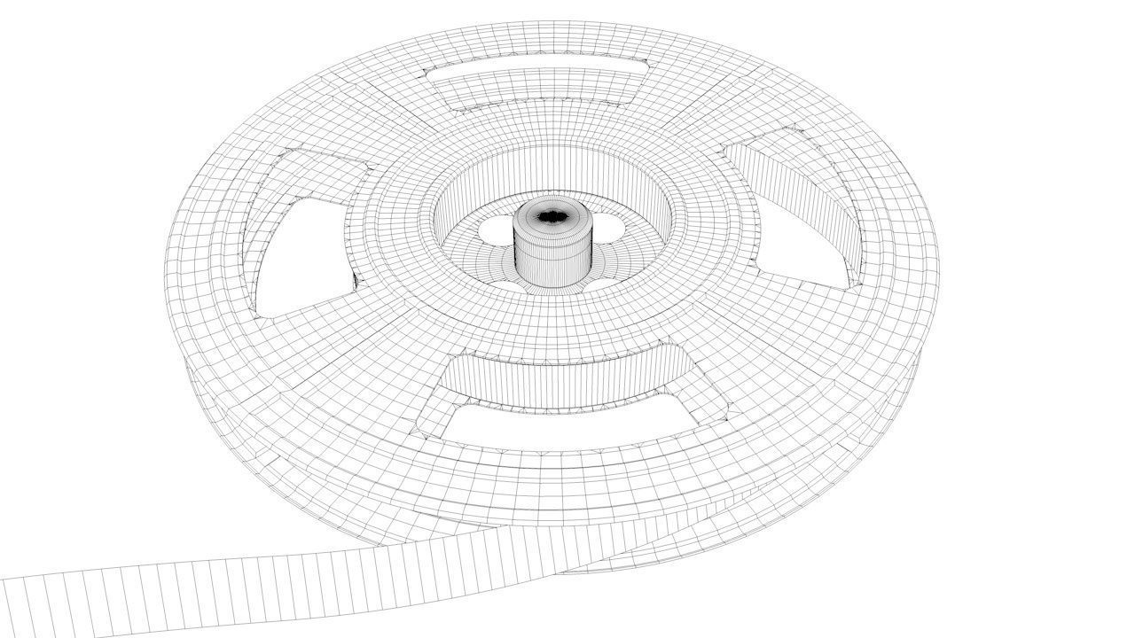 Film-Reel two film reels 3D model_4