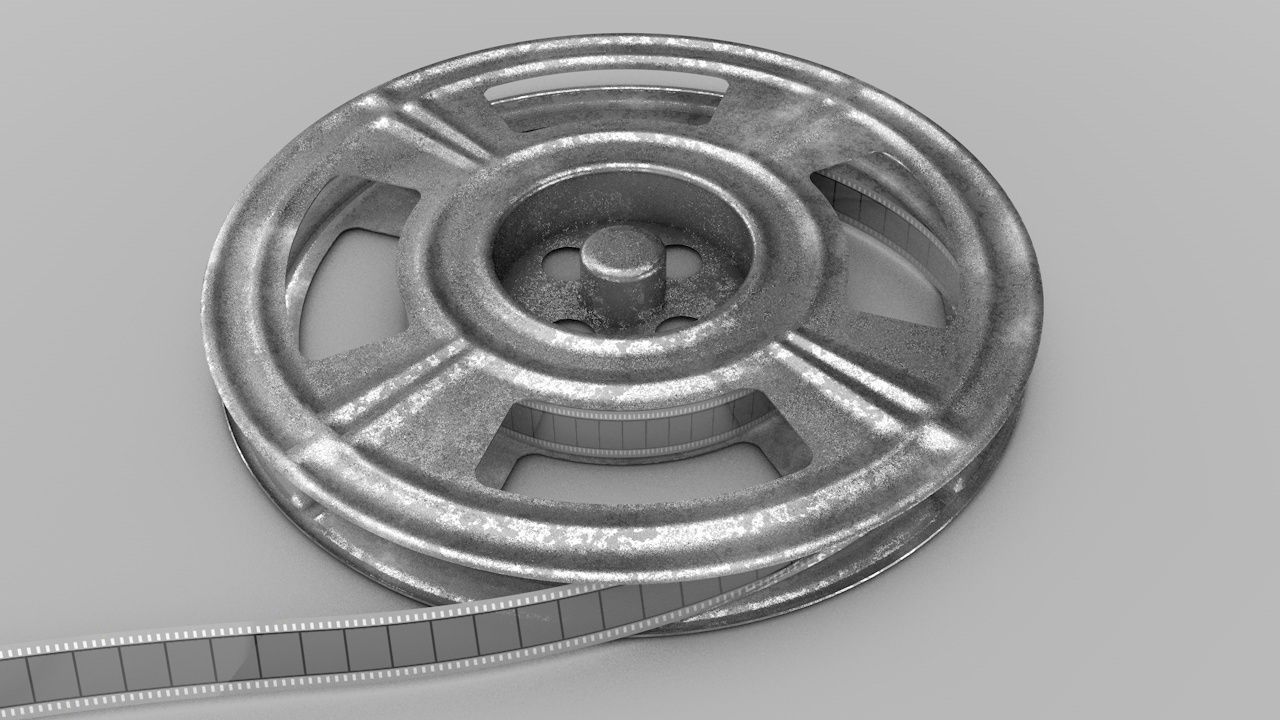 Film-Reel two film reels 3D model_1