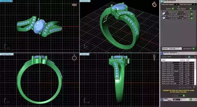Distorted ring 272 3D print model