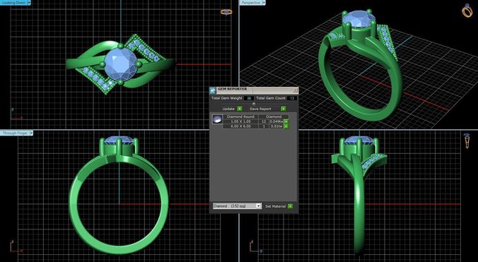 Modern art ring 268 3D print model