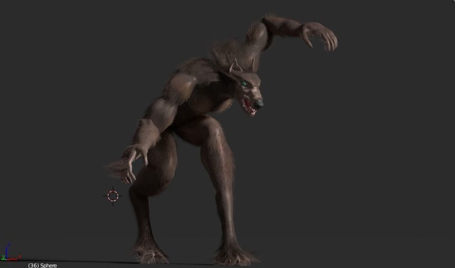 Werewolf Animated 3D model_6