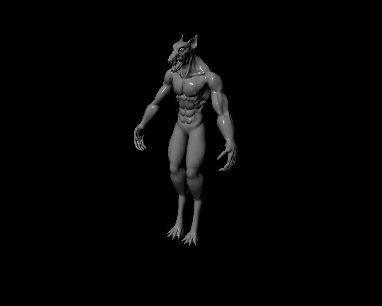 Werewolf Animated 3D model_8