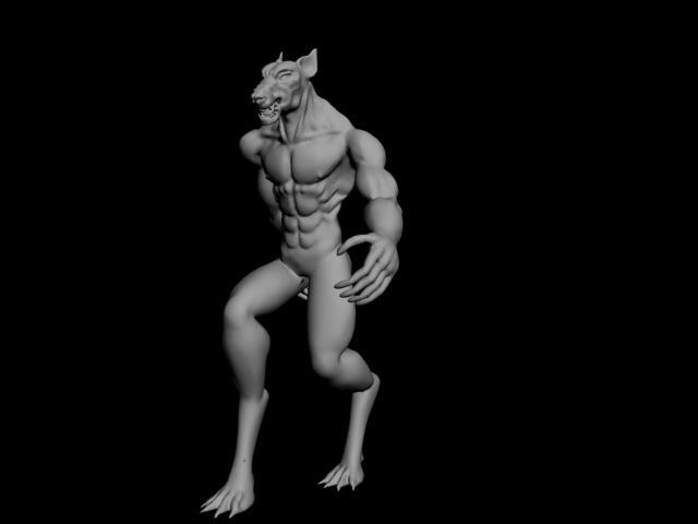 Werewolf Animated 3D model_17