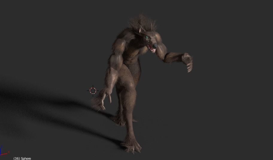 Werewolf Animated 3D model_7