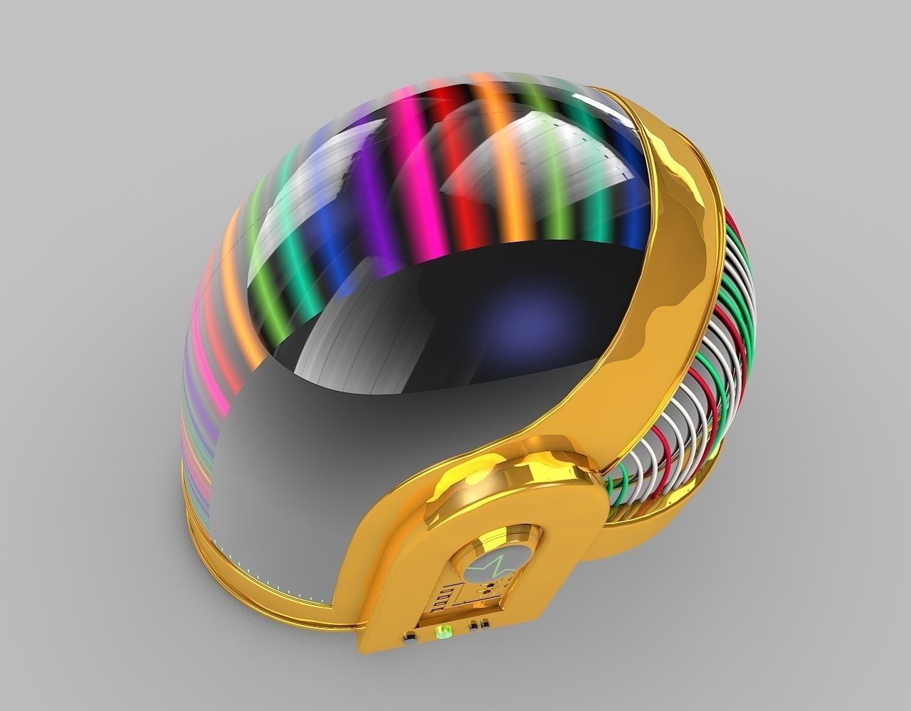 Daft-Punk-Helmet futuristic helmet 3D model_3