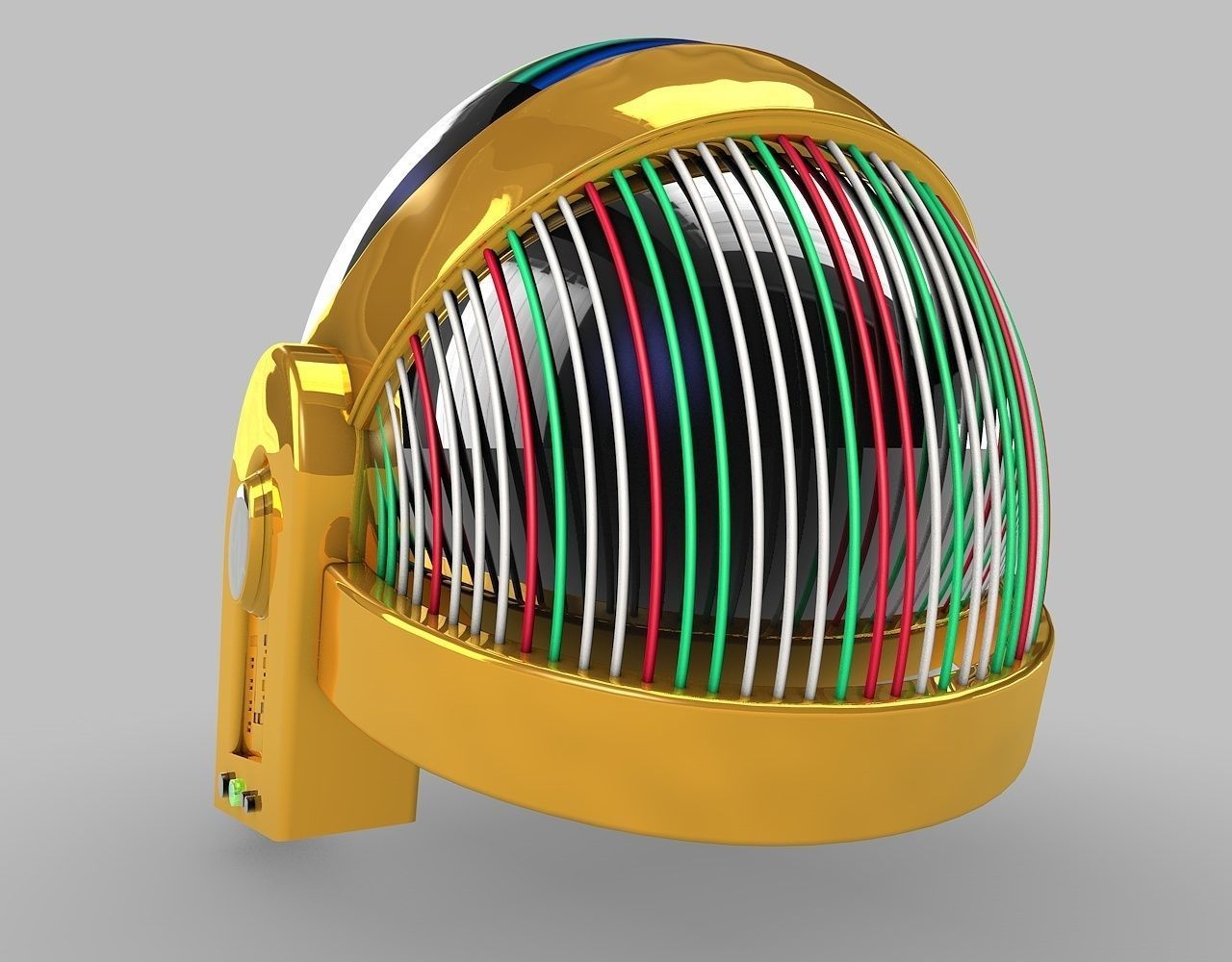 Daft-Punk-Helmet futuristic helmet 3D model_2
