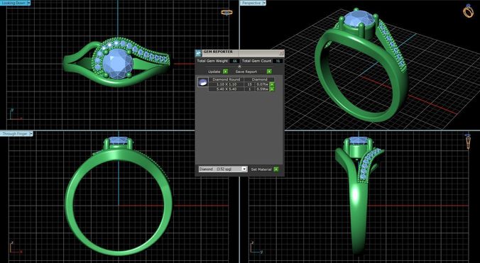 Asymmetric ring 263 3D print model