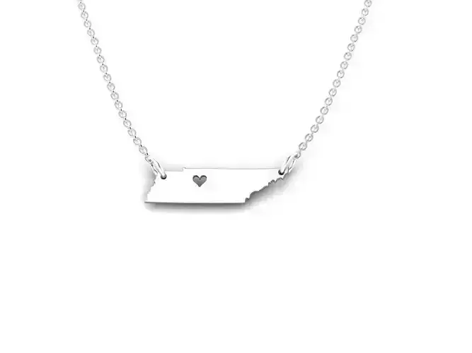 Silver Color Tennessee Pendant
