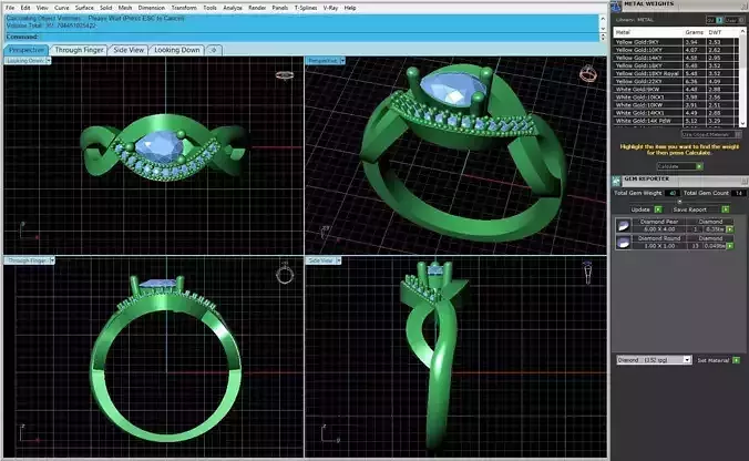 DNA ring 262 3D print model