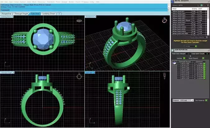 Golden circle ring 261 3D print model